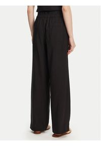 Marella Spodnie materiałowe Fred 2513131085 Czarny Wide Leg. Kolor: czarny. Materiał: wiskoza, len #3