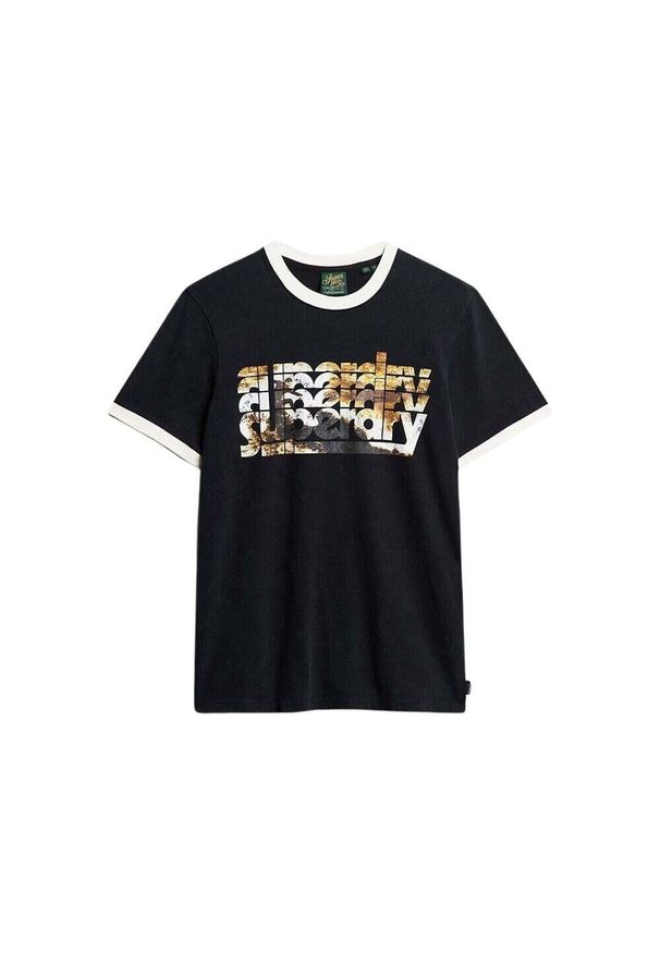 Koszulka Superdry Photographic Logo. Kolor: czarny
