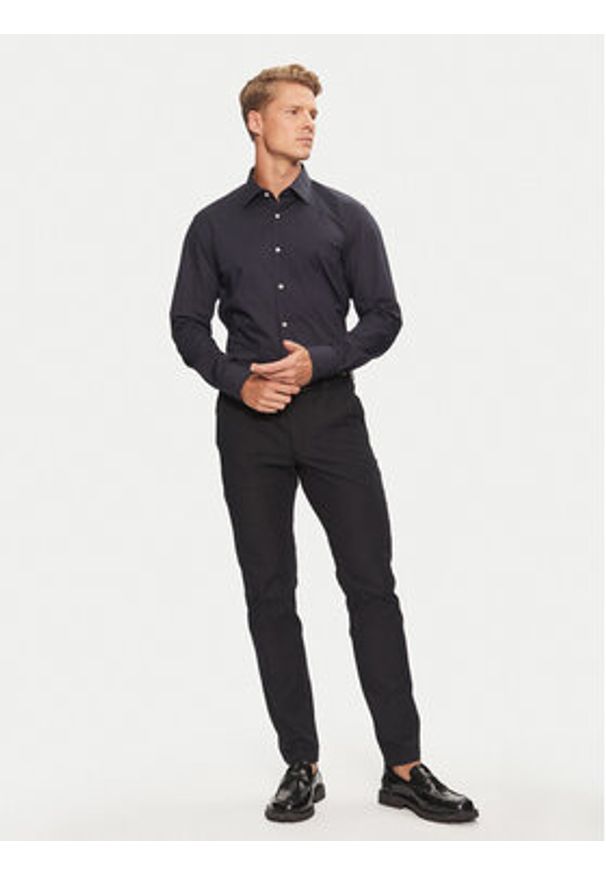 BOSS - Boss Koszula 50527198 Granatowy Slim Fit. Kolor: niebieski. Materiał: bawełna