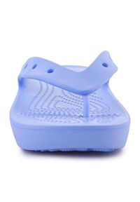 Crocs Japonki Classic Platform Flip W 207714-5Q6 niebieskie. Kolor: niebieski. Materiał: materiał. Obcas: na platformie #6