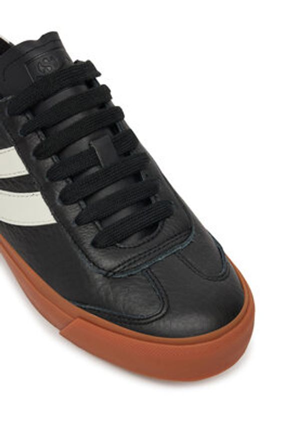 Superga Sneakersy Club C Swallow A7J S4128VW Czarny. Kolor: czarny. Materiał: skóra