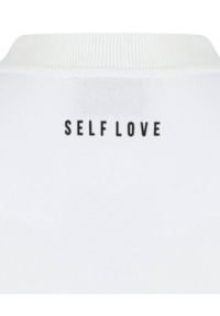 SELF LOVE - Biała bluza z poduszkami DALLAS. Kolor: biały. Materiał: bawełna #4