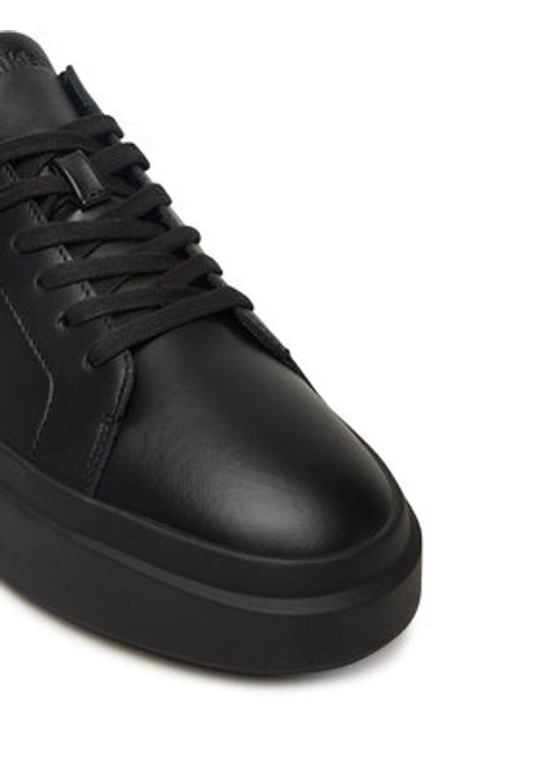 Calvin Klein Sneakersy Chunky Cupsole Laceup Lth YM0YM01344 Czarny. Kolor: czarny. Materiał: skóra