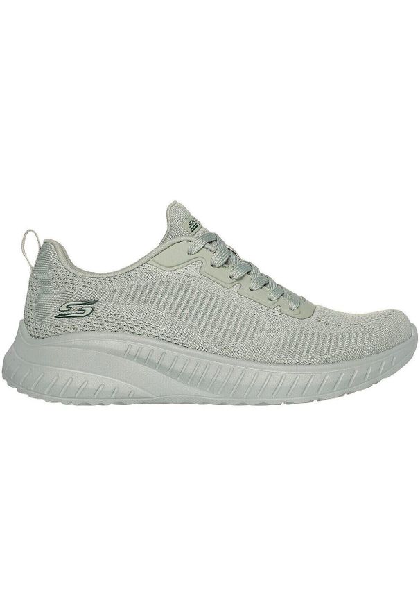 skechers - Adidasy Skechers Bobs Squad Chaos-Face Off, Kobiety. Kolor: zielony. Materiał: materiał, syntetyk