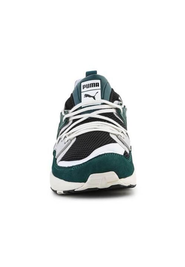 Buty do chodzenia męskie Puma Blaze Of Glory Prm M. Zapięcie: sznurówki. Kolor: wielokolorowy, czarny, zielony. Materiał: tkanina, materiał, skóra, syntetyk. Szerokość cholewki: normalna. Sport: turystyka piesza