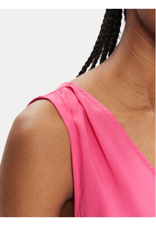 Vero Moda Top Brit 10286648 Różowy Loose Fit. Kolor: różowy. Materiał: wiskoza
