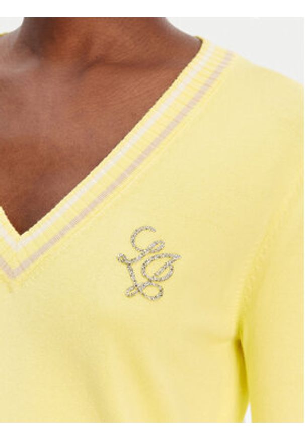 Liu Jo Sport Sweter TA6068 MS49I Żółty Regular Fit. Kolor: żółty. Materiał: wiskoza. Styl: sportowy