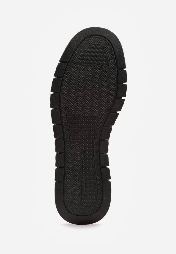 Renee - Biało-Czarne Płaskie Sneakersy Vices ze Sznurowaniem Lorori. Okazja: na co dzień. Zapięcie: sznurówki. Kolor: biały. Materiał: jeans. Sezon: wiosna, lato