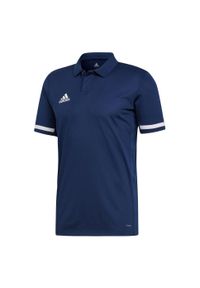 Adidas - Koszulka piłkarska męska adidas polo Team 19. Typ kołnierza: polo. Kolor: biały, niebieski, wielokolorowy. Materiał: materiał. Sport: piłka nożna