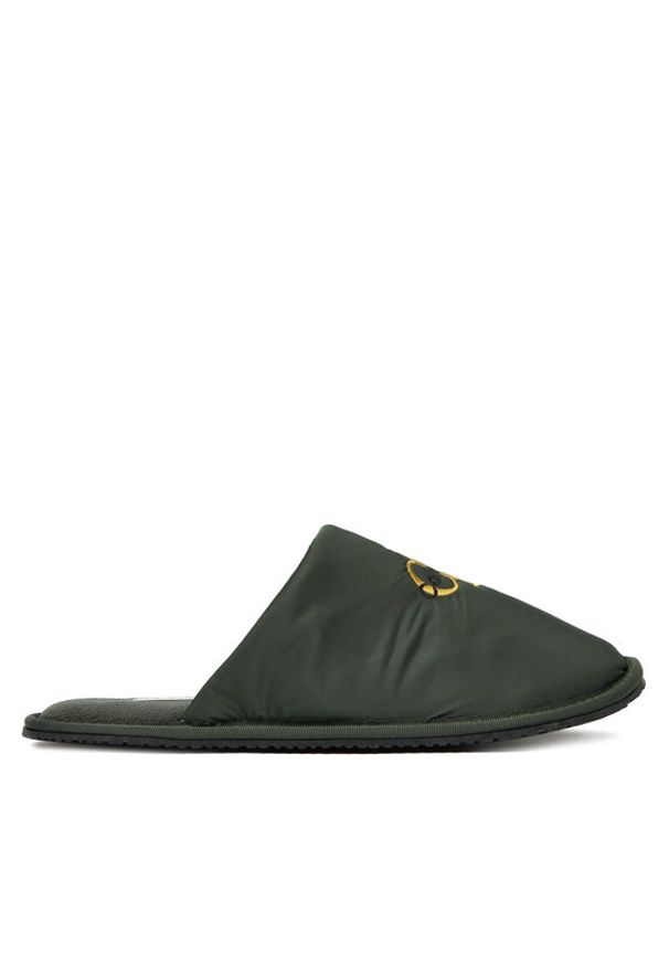Calvin Klein Kapcie Hotel Slipper Mono Embro YM0YM01392 Zielony. Kolor: zielony. Materiał: materiał
