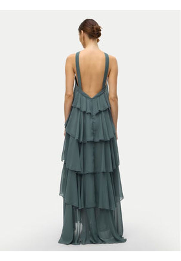 Vero Moda Sukienka wieczorowa Felicia 10295237 Zielony Slim Fit. Kolor: zielony. Materiał: syntetyk. Styl: wizytowy