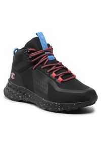 Sneakersy Champion Street Trek Mid S11510-CHA-KK001 Nbk/Lilac/Coral. Kolor: czarny. Materiał: materiał