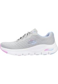 skechers - Kapcie SKECHERS ARCH FIT-INFINITY COOL Szary. Kolor: szary. Materiał: tkanina
