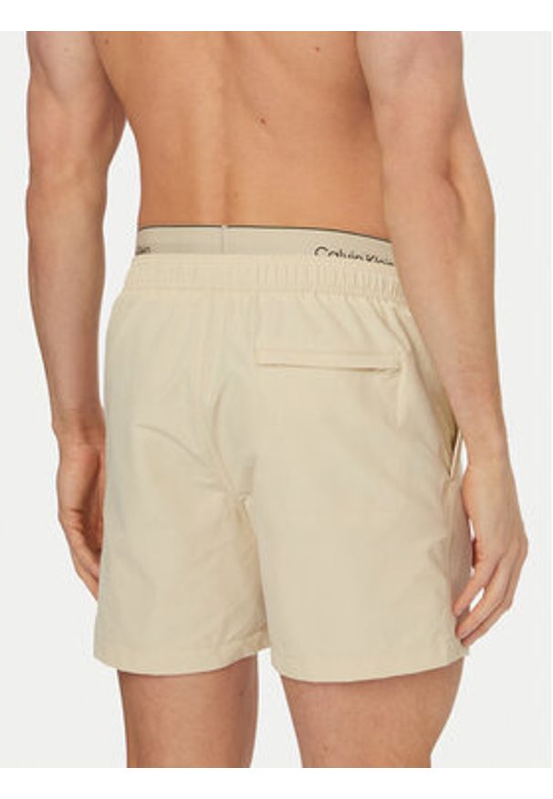 Calvin Klein Swimwear Szorty kąpielowe LV00N61017 Szary Regular Fit. Kolor: szary. Materiał: syntetyk