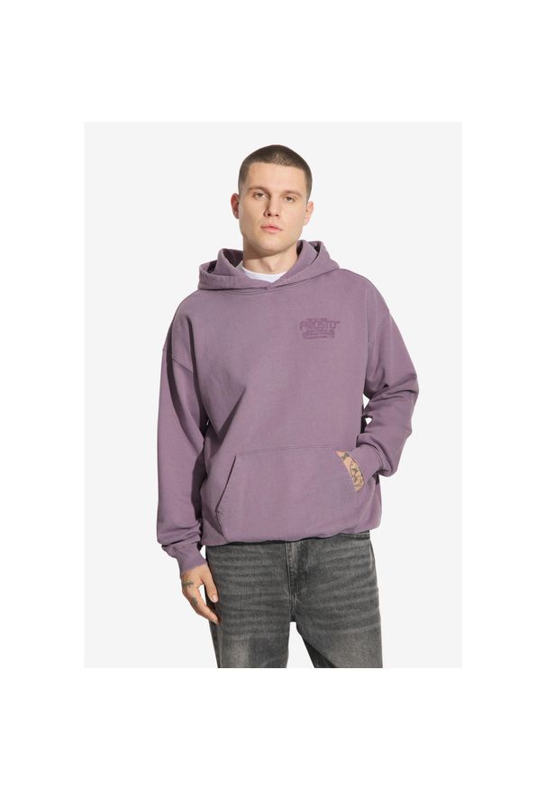 Bluza sportowa męska Prosto Flathead z kapturem. Typ kołnierza: kaptur. Kolor: fioletowy