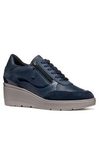 Geox Sneakersy D Ilde D46RAA 05422 C4002 Granatowy. Kolor: niebieski. Materiał: skóra