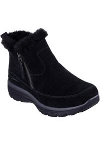 skechers - Buty Skechers Easy Going - Cool Zip, Kobiety. Kolor: czarny. Materiał: materiał, zamsz. Sport: fitness