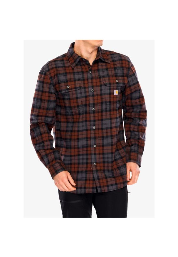 Koszula męska Carhartt Heavyweight Flannel L/S Plaid Shirt. Kolor: czerwony
