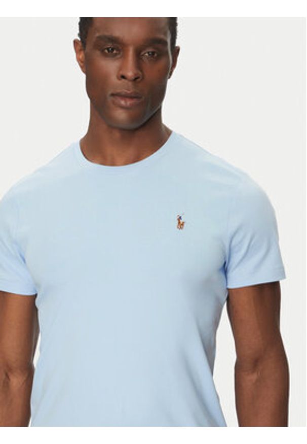 Polo Ralph Lauren T-Shirt Classics 710740727 Błękitny Slim Fit. Typ kołnierza: polo. Kolor: niebieski. Materiał: bawełna