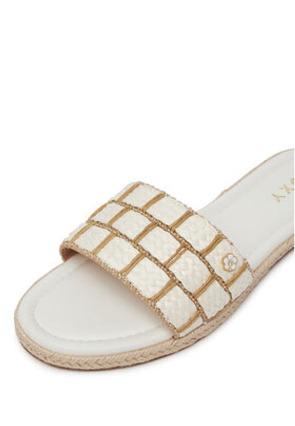 Roxy Espadryle E6018-5 Biały. Kolor: biały. Materiał: materiał, syntetyk