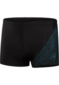 Speedo - Męskie Szorty Kąpielowe Medley Aquashort Logo. Kolor: czarny, niebieski, wielokolorowy. Styl: sportowy