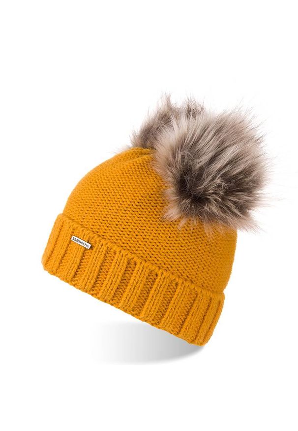 Pomarańczowa czapka BRODRENE na zimę, elegancka