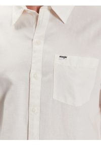 Wrangler - WRANGLER 1 PKT SHIRT MĘSKA KOSZULA MATERIAŁOWA MATERIAŁ WORN WHITE W5D6LOW02. Materiał: materiał #3