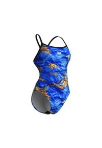 Damski kostium kąpielowy 1-częściowy Arena Gold Leaves Chall. Kolor: wielokolorowy, niebieski, czarny #2
