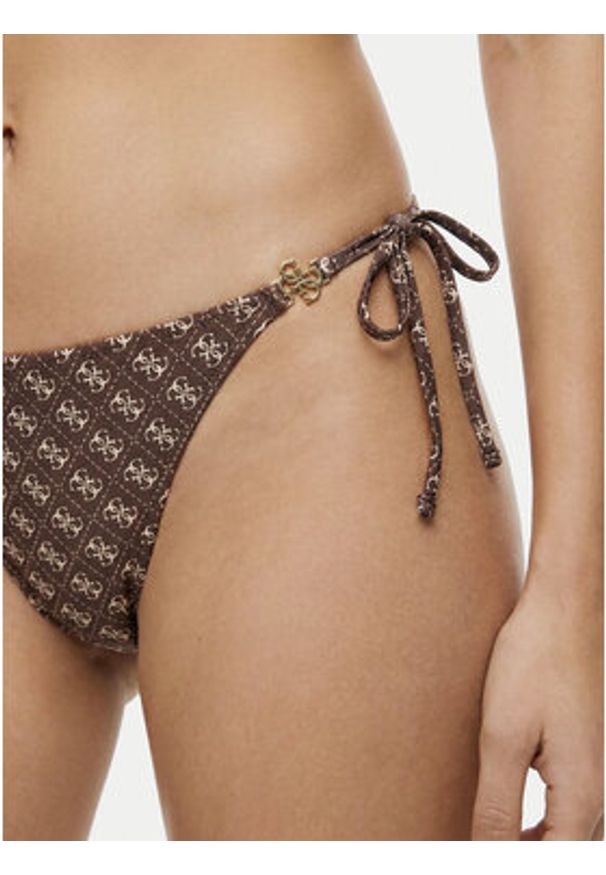 Guess Dół od bikini E6GO29 KCBJ0 Brązowy. Kolor: brązowy. Materiał: syntetyk