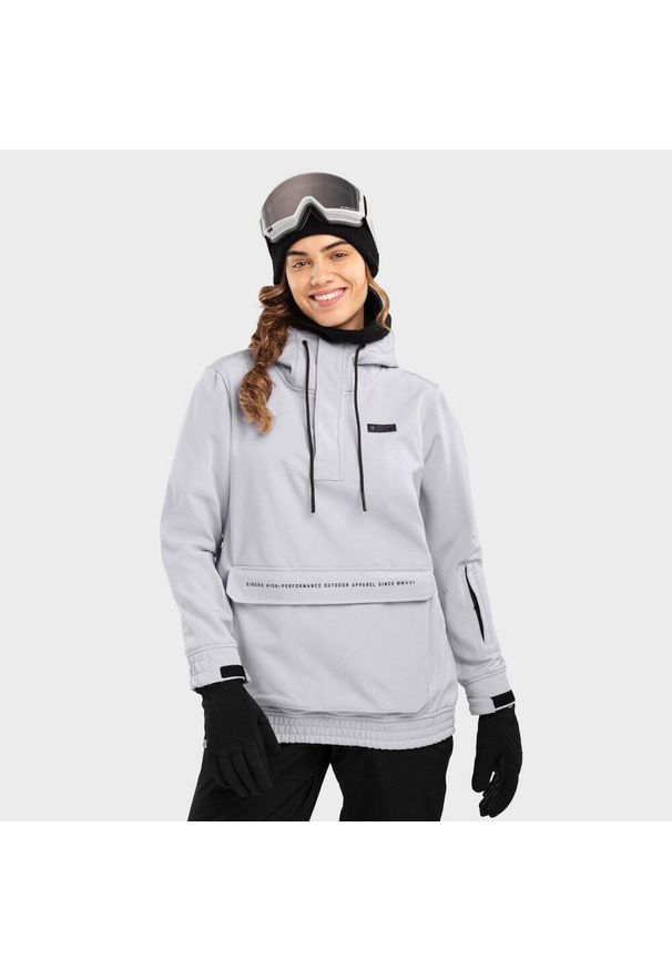 SIROKO - Kurtka narciarsko-snowboardowa damska W3-W Lhotse. Kolor: szary. Materiał: materiał, softshell. Sport: snowboard, narciarstwo