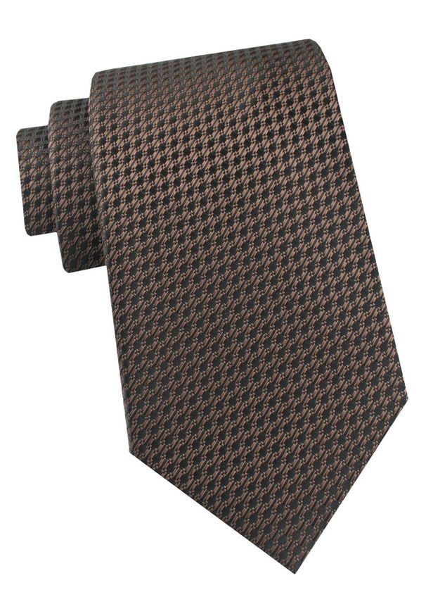 Krawat Męski - Angelo di Monti - Brązowy z Mikrowzorem. Kolor: brązowy, beżowy, wielokolorowy. Materiał: tkanina. Styl: elegancki, wizytowy