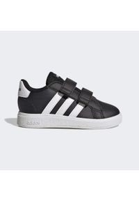 Adidas - Buty Grand Court Lifestyle Hook and Loop. Kolor: biały, wielokolorowy, czarny. Materiał: materiał