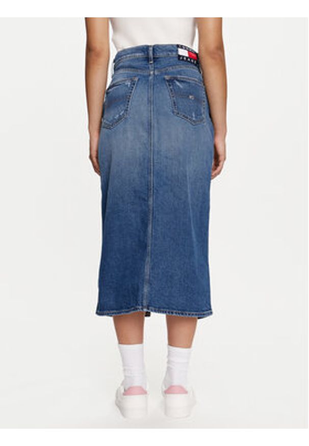 Tommy Jeans Spódnica jeansowa Claire DW0DW18225 Niebieski Regular Fit. Kolor: niebieski. Materiał: bawełna