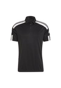 Koszulka polo do piłki nożnej męska Adidas Squadra 21 Polo z krótkim rękawem. Typ kołnierza: polo. Kolor: czarny, biały, wielokolorowy. Materiał: poliester. Długość rękawa: krótki rękaw. Długość: krótkie. Sport: piłka nożna