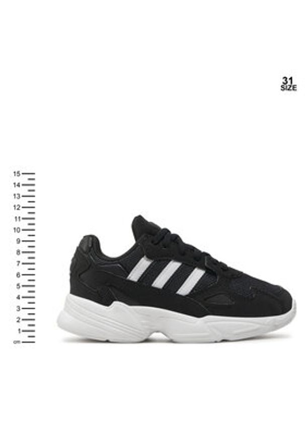Adidas - adidas Sneakersy Falcon El C IF1097 Czarny. Kolor: czarny. Materiał: skóra