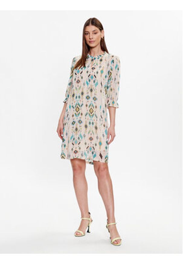 Cream Sukienka codzienna Esra 10611175 Niebieski Regular Fit. Okazja: na co dzień. Kolor: niebieski. Materiał: wiskoza. Typ sukienki: proste. Styl: casual