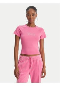 Juicy Couture T-Shirt Baby JCWCT126317 Różowy Slim Fit. Kolor: różowy #1