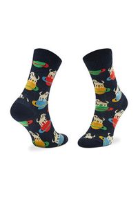 Happy-Socks - Happy Socks Zestaw 2 par wysokich skarpet dziecięcych KLAI02-6500 Czerwony. Kolor: czerwony. Materiał: materiał #2
