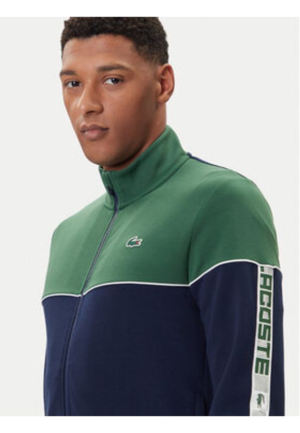 Lacoste Bluza SH4751 Granatowy Regular Fit. Kolor: niebieski. Materiał: syntetyk