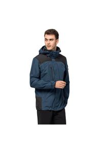 Kurtka uniwersalna męska Jack Wolfskin 11150011383. Typ kołnierza: kaptur. Kolor: niebieski. Materiał: syntetyk #2