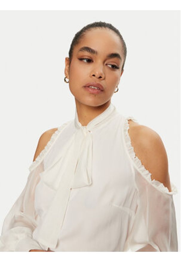 Pinko - PINKO Bluzka 103143 Écru Regular Fit. Materiał: jedwab