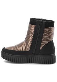 Brązowe Metaliczne Śniegowce Marco Tozzi Modne Obuwie Damskie. Okazja: na spacer. Kolor: brązowy. Szerokość cholewki: normalna. Sezon: zima. Styl: sportowy #3