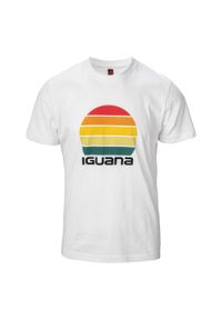 Iguana - T-shirt Męski Rioki. Kolor: biały