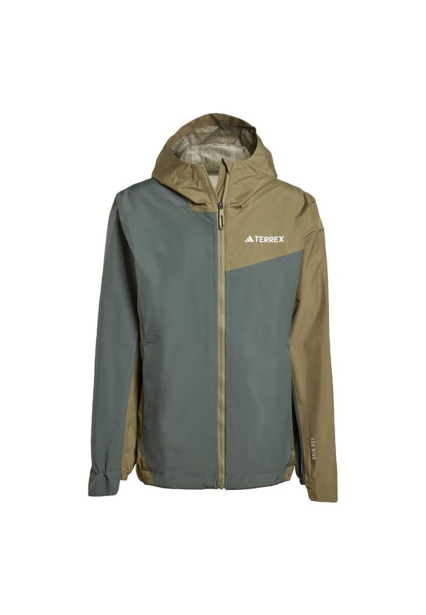 Adidas - Kurtka Terrex Multi 2.5L Rain.Rdy. Kolor: wielokolorowy, beżowy, zielony. Materiał: materiał