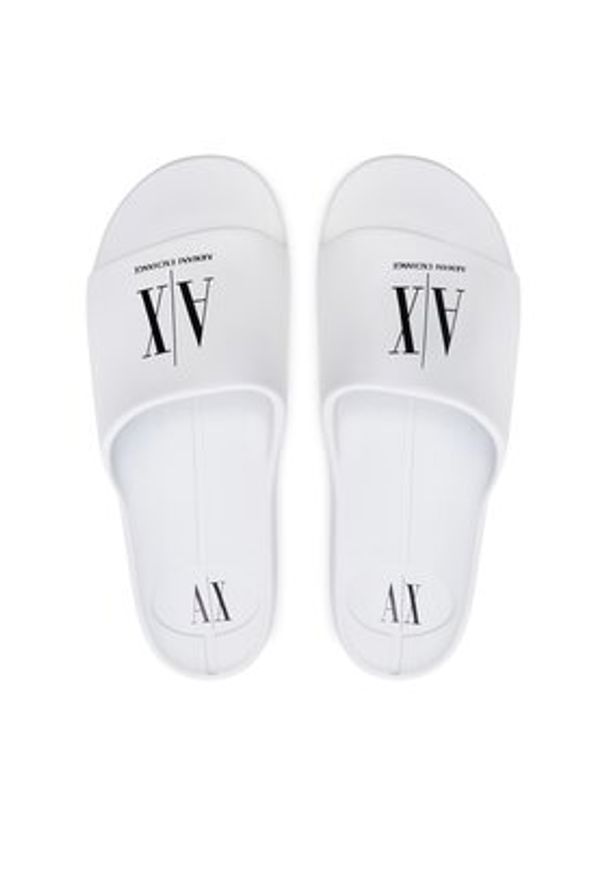 Armani Exchange Klapki XUP012 XV675 K488 Biały. Kolor: biały. Materiał: guma