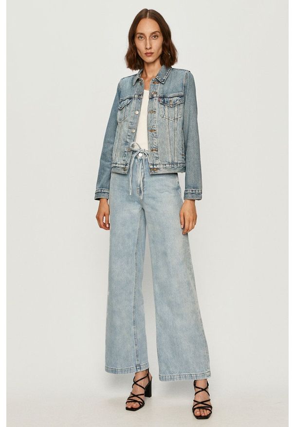 Levi's® - Levi's - Kurtka jeansowa. Okazja: na co dzień, na spotkanie biznesowe. Kolor: niebieski. Materiał: jeans. Styl: biznesowy, casual