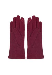 Wittchen - Damskie rękawiczki z kokardką. Kolor: czerwony. Materiał: wełna. Wzór: aplikacja, haft. Sezon: jesień, zima. Styl: klasyczny, elegancki #5