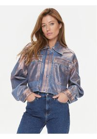 Calvin Klein Jeans Kurtka jeansowa J20J222203 Niebieski Cropped Fit. Kolor: niebieski. Materiał: bawełna