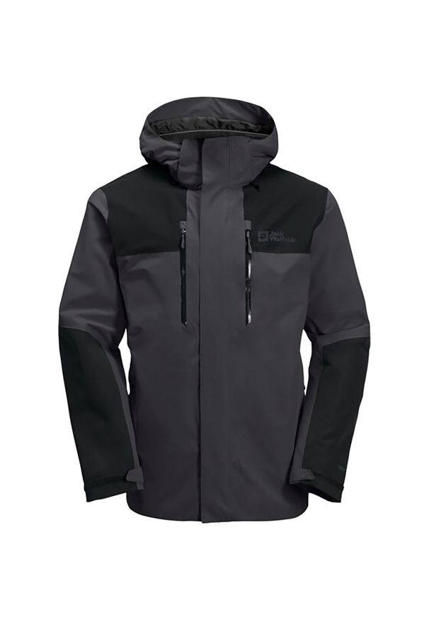 Kurtka uniwersalna męska Jack Wolfskin Jasper. Typ kołnierza: kaptur. Kolor: szary. Materiał: syntetyk