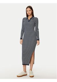 Tommy Jeans Sukienka dzianinowa DW0DW19476 Granatowy Slim Fit. Kolor: niebieski. Materiał: bawełna #3